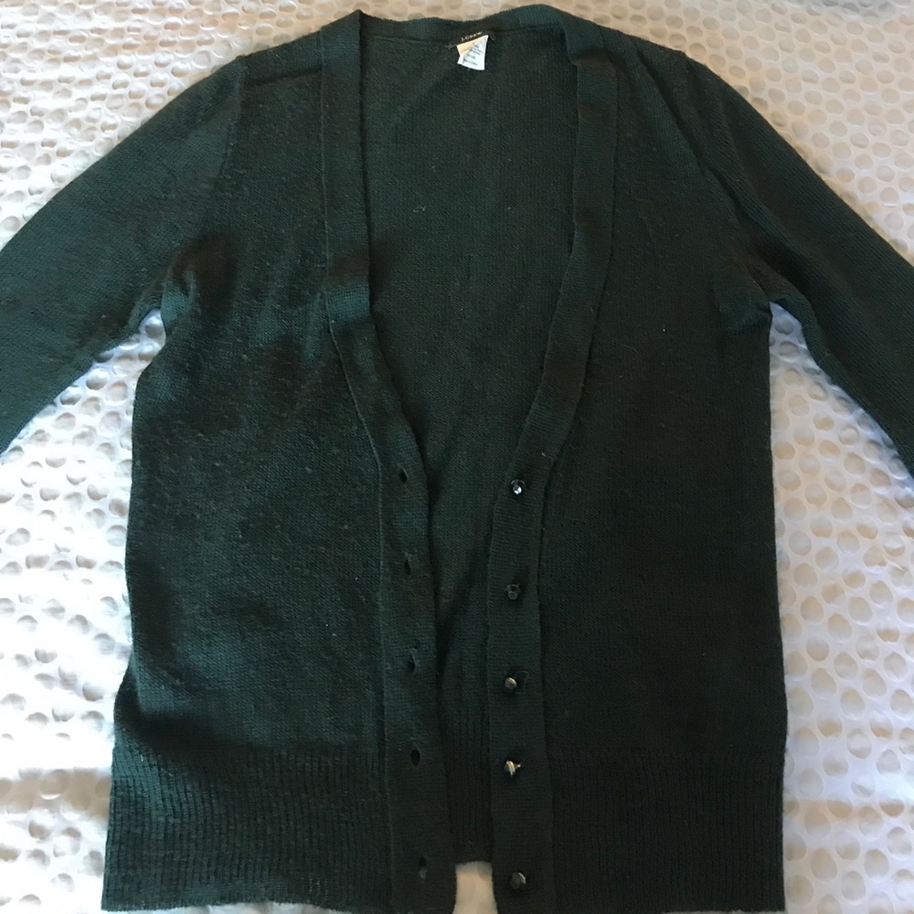 Emerald green J.Crew cardigan